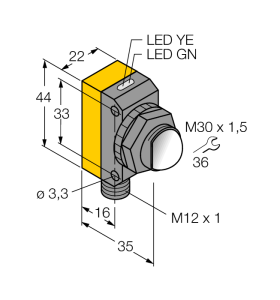 Banner QS30RRXQ 213M Karşılıklı Alıcı Sensör 71741