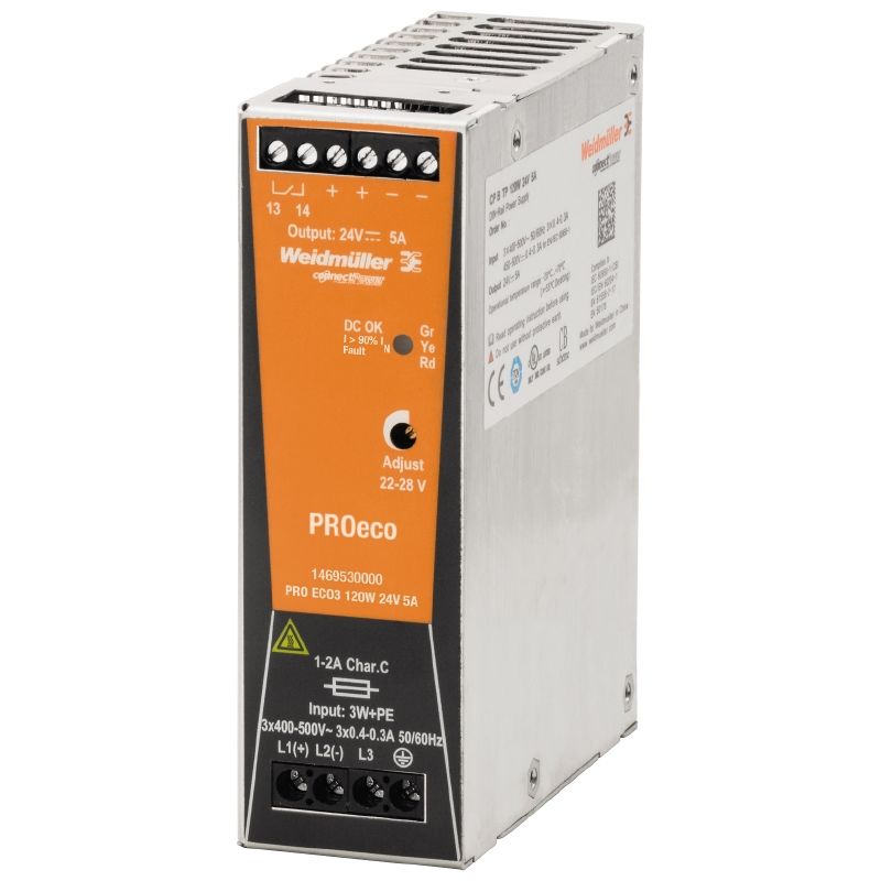 Weidmüller 1469530000 PRO ECO3 120W 24V 5A Güç Kaynağı