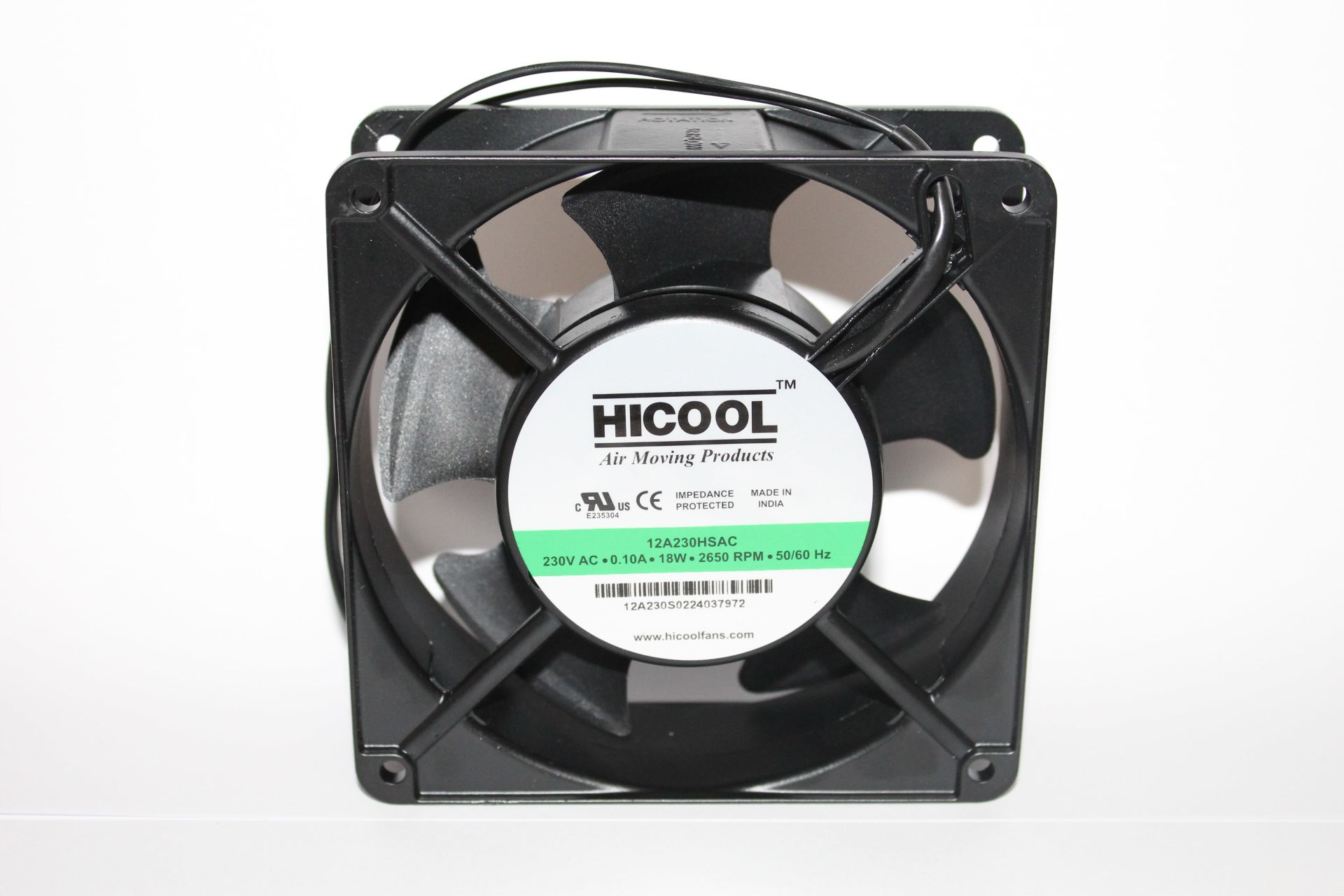 Hicool 12A230HSAC 120x120x38mm Kare Bilezikli 230VAC Aksiyel Fan