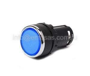 Emas MB100DM MB Serisi Plastik 1NO Yaylı Düz Mavi 22 mm Buton