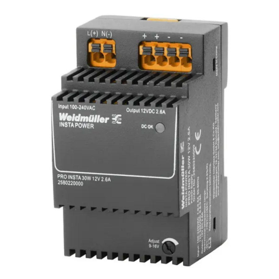 Weidmüller 2580220000 PRO INSTA 30W 12V 2.6A Güç Kaynağı